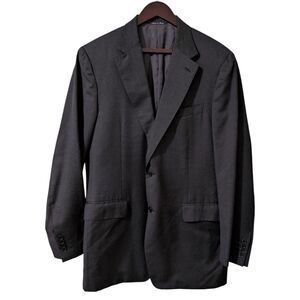Canali Italy Charcoal Grey 100% Pure Wool Blazer Sport Coat EU 54L / US 44L